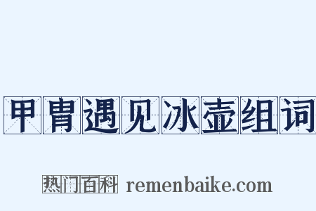 甲胄遇见冰壶组词是什么意思的图片